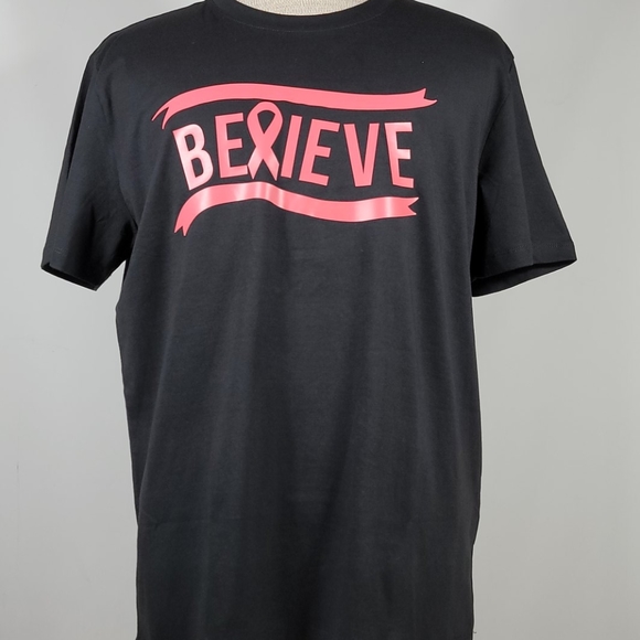 Believe Breast Cancer Awareness Tshirt Size Large - Picture 2 of 4
